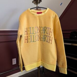 Ev Bravado WHO DECIDES WAR Cashmere Mohair HELL ON EARTH Rhinestone Fuzz Sweater